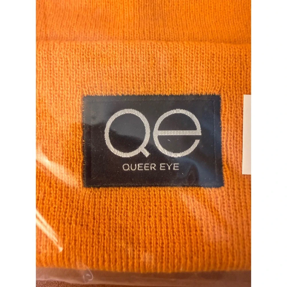 Queer Eye Merch Netflix LGBTQIA Orange Stretchy Beanie Unisex New